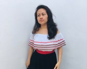 Campesina Mexican Tricolor Blouse