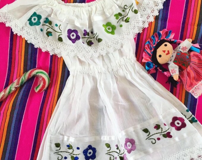 white campesino dress