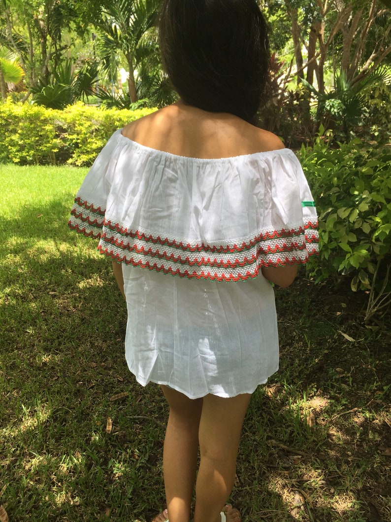 Campesina mexican tricolor blouse