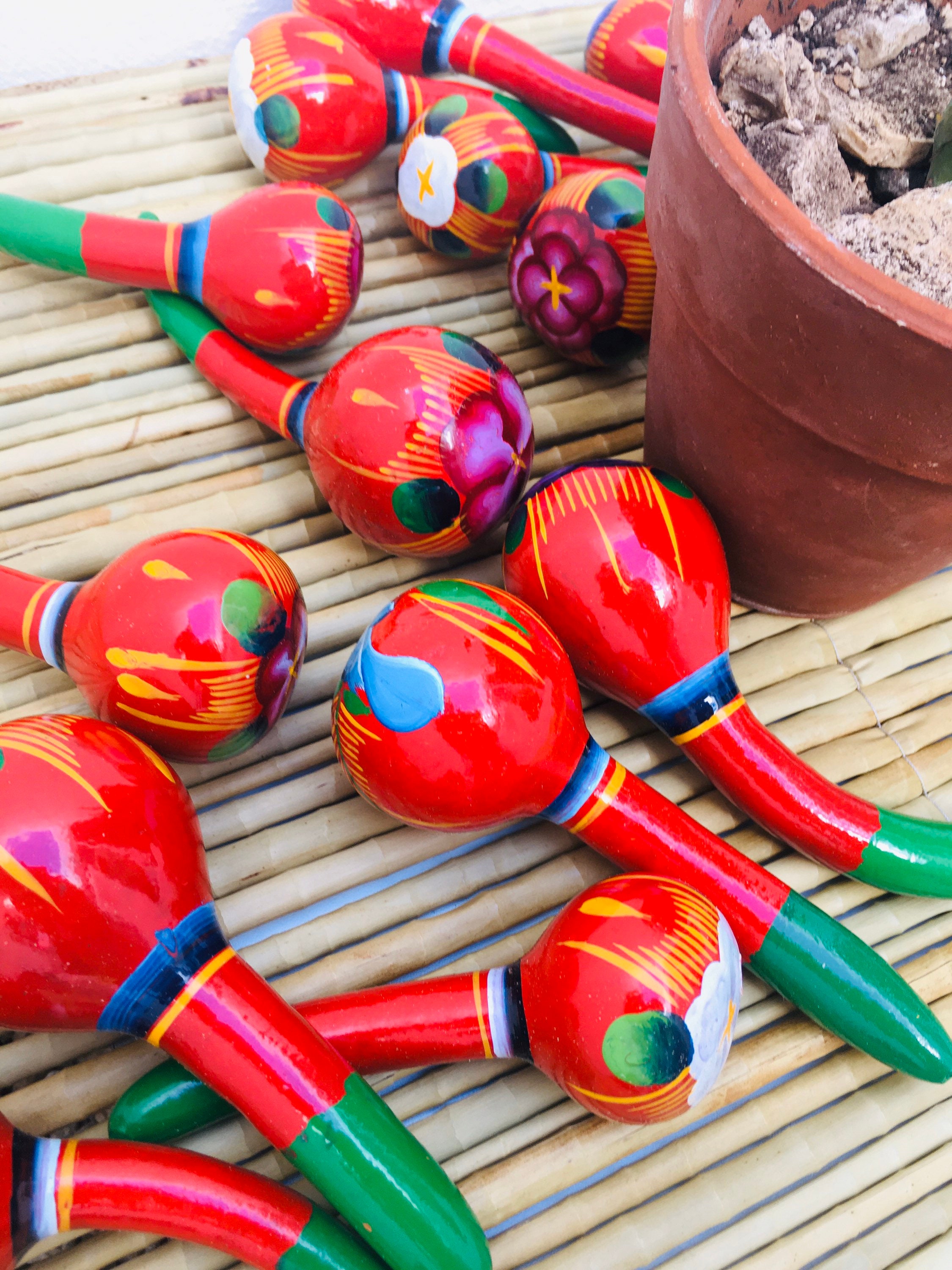 4 7 / Bule mexican rattle / sonaja mexicana / maracas | Etsy