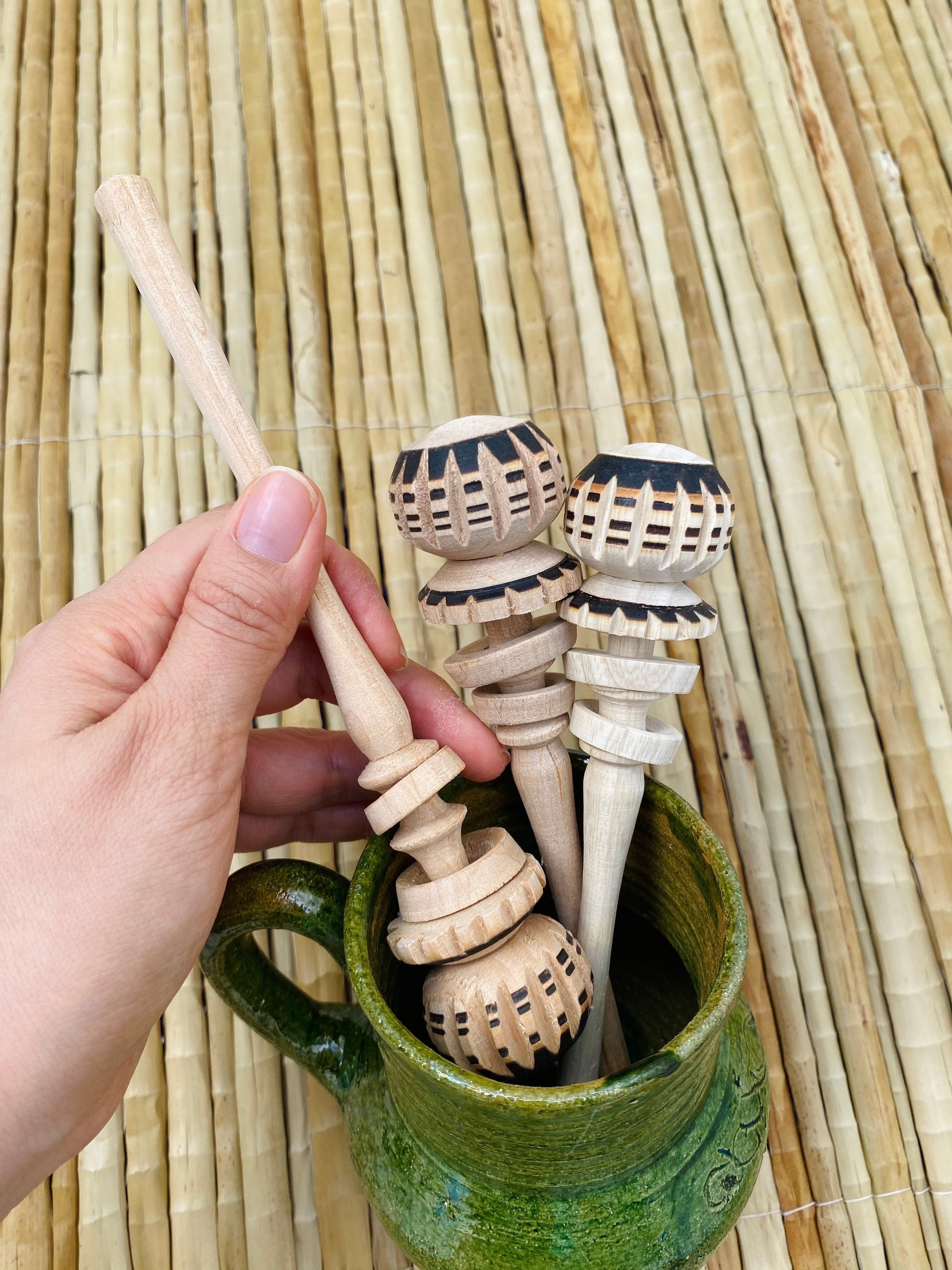 Molinillo 3 Ring Handcrafted Wooden Utensil Traditional Authentic Mexican  Madera Hand Stirrer Whisk Mixer Frother Hot Chocolate Cocoa Atole  Champurrado - KITCHEN & RESTAURANT SUPPLIES