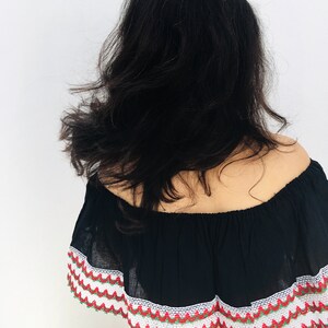 Off Shoulder Mexican Blouse / several Colors image 10