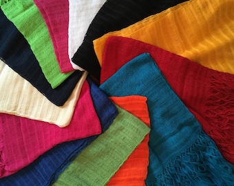 70" inches (including fringes) X 20" inches / Typical Mexican Rebozo For Newborn Babies / 177 cm (including fringes) X 50 cm