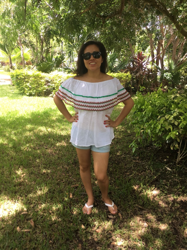 Campesina mexican tricolor blouse