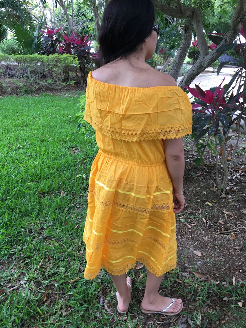 Campesino Yellow Mexican Dress