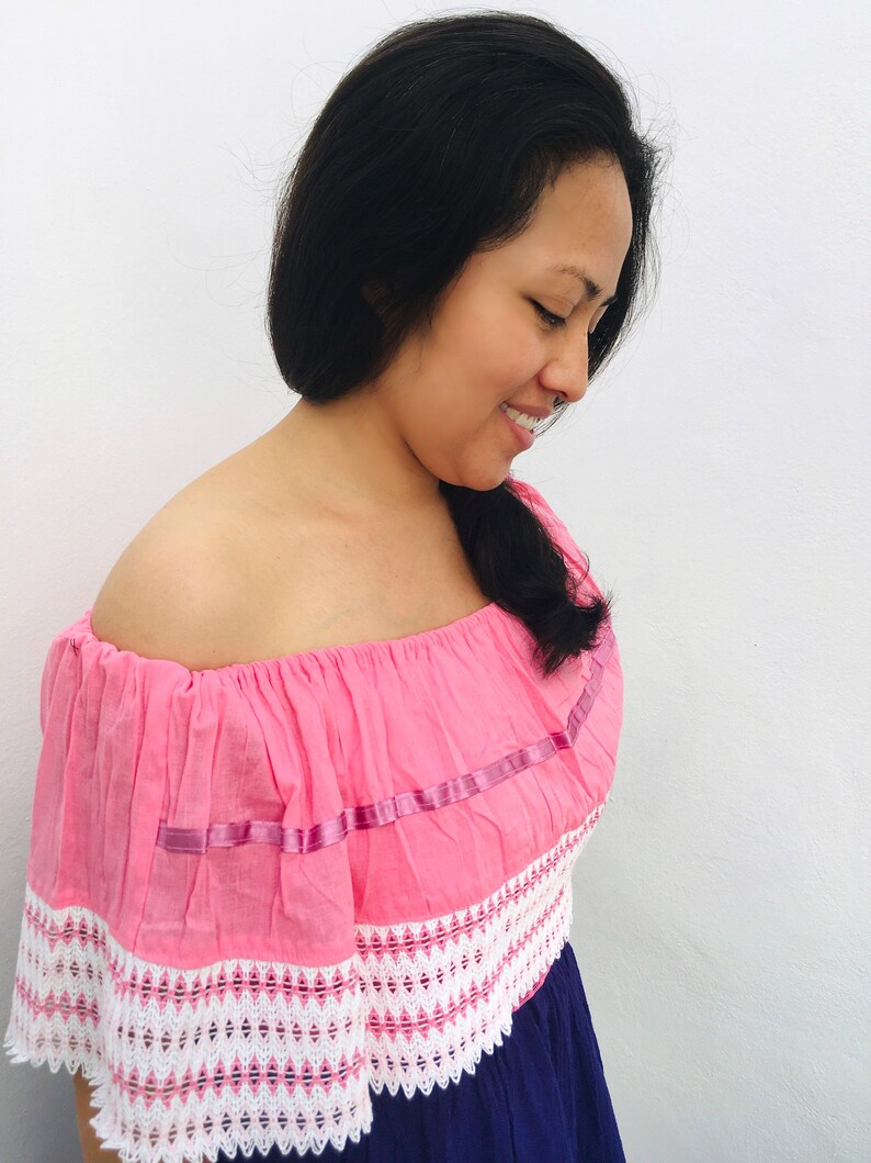 Off Shoulder Mexican Blouse / several Colors image 7