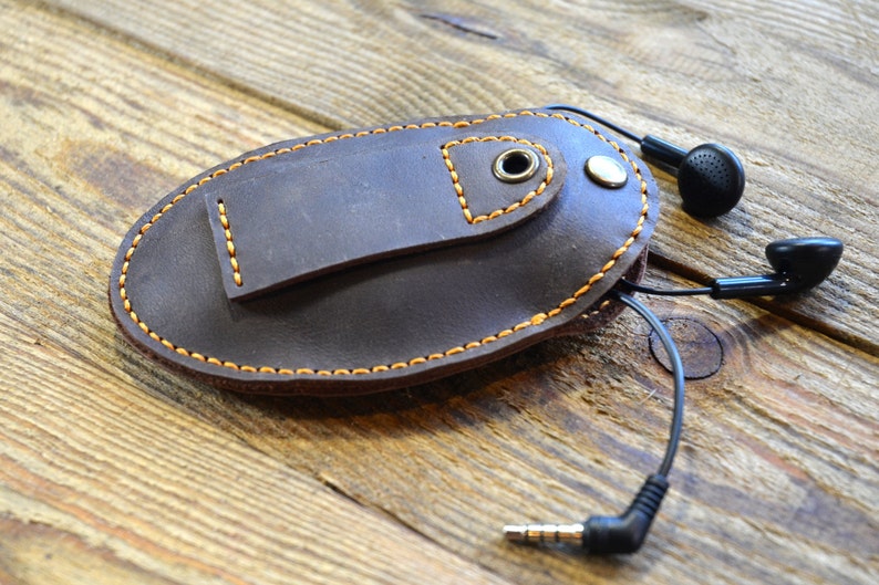 Personalized Leather Earbuds Case Egg's Form Earbuds Etsy