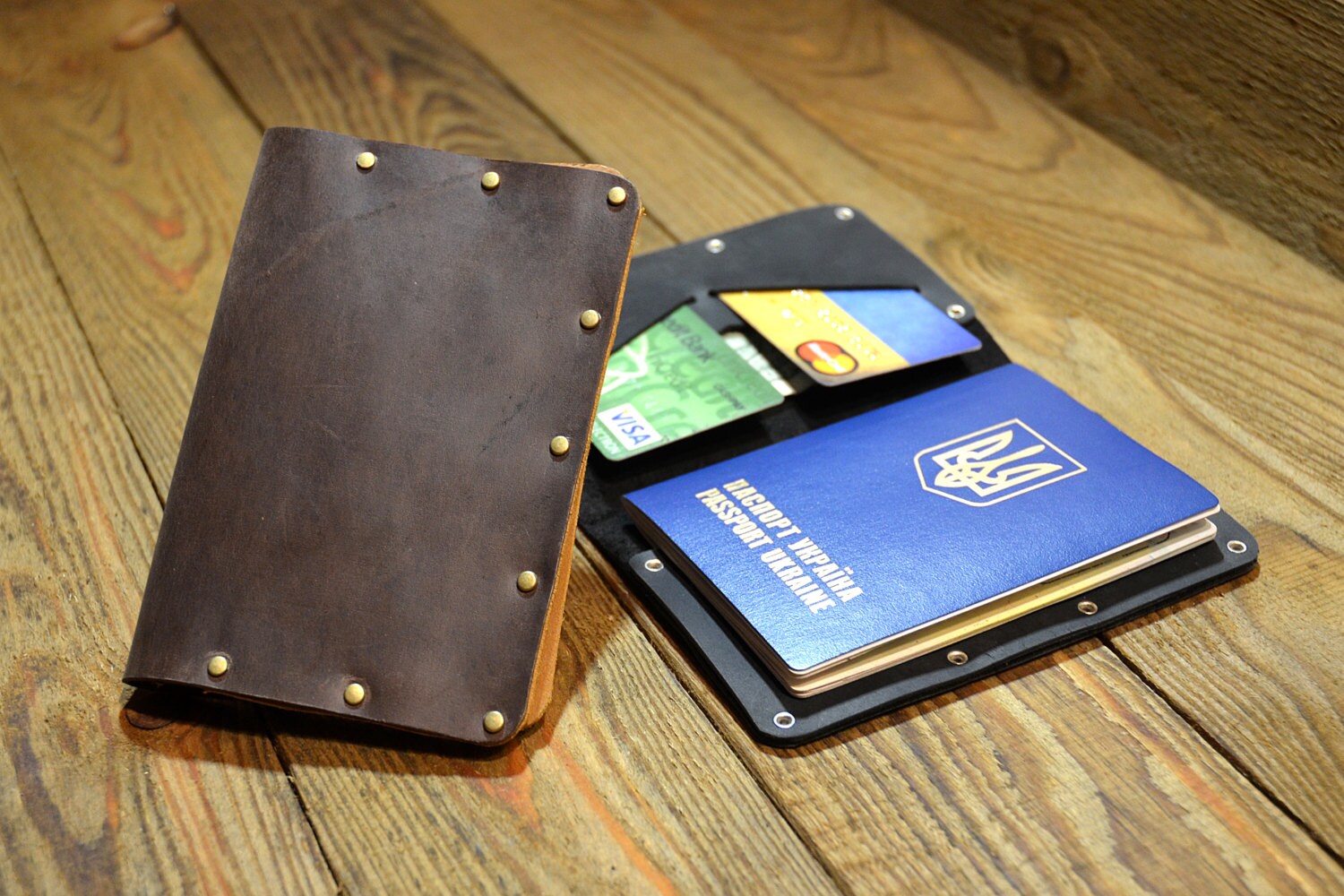 Personalized Leather Wallet Passport Holder Men Passport Etsy