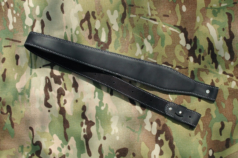 Padded Leather SET Rifle buttstock cartridge holder and Rifle image 4