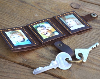 Photo book Keychain Free Personalized and Photos Print Memories keyring Photo Book holder Picture frame Leather Keychain (064)