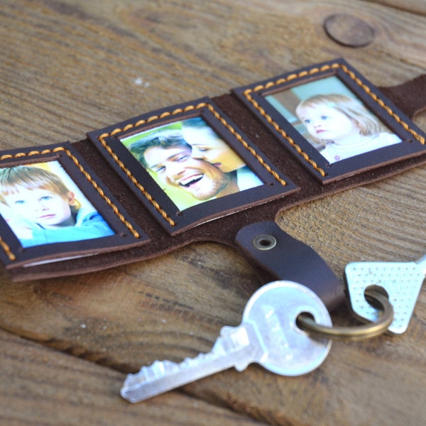 Photo book Keychain Free Personalized and Photos Print Memories keyring Photo Book holder Picture frame Leather Keychain (064)