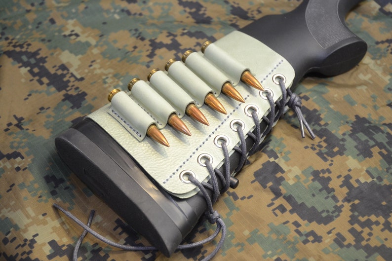 SET of Grey Leather Rifle Sleeve and Sling cobra head type Etsy