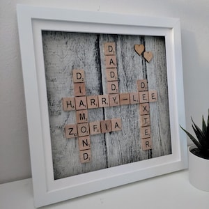 personalised scrabble picture frames personalised gifts birthday gifts wedding gifts family gifts personalised frames