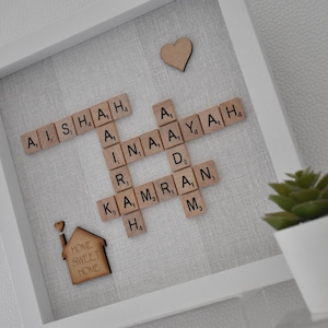 Personalised Scrabble Picture Frames Personalised Gifts Scrabble Frames Family Tree Family Gifts