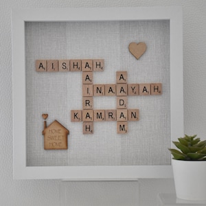 Personalised Scrabble Picture Frames Personalised Gifts Scrabble Frames Family Tree Family Gifts