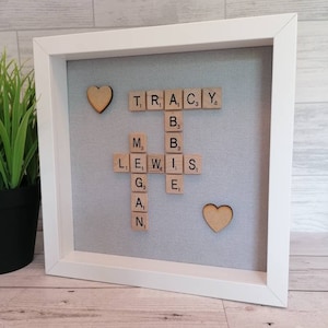 Scrabble frames scrabble gifts personalised gifts box gift scrabble picture frames