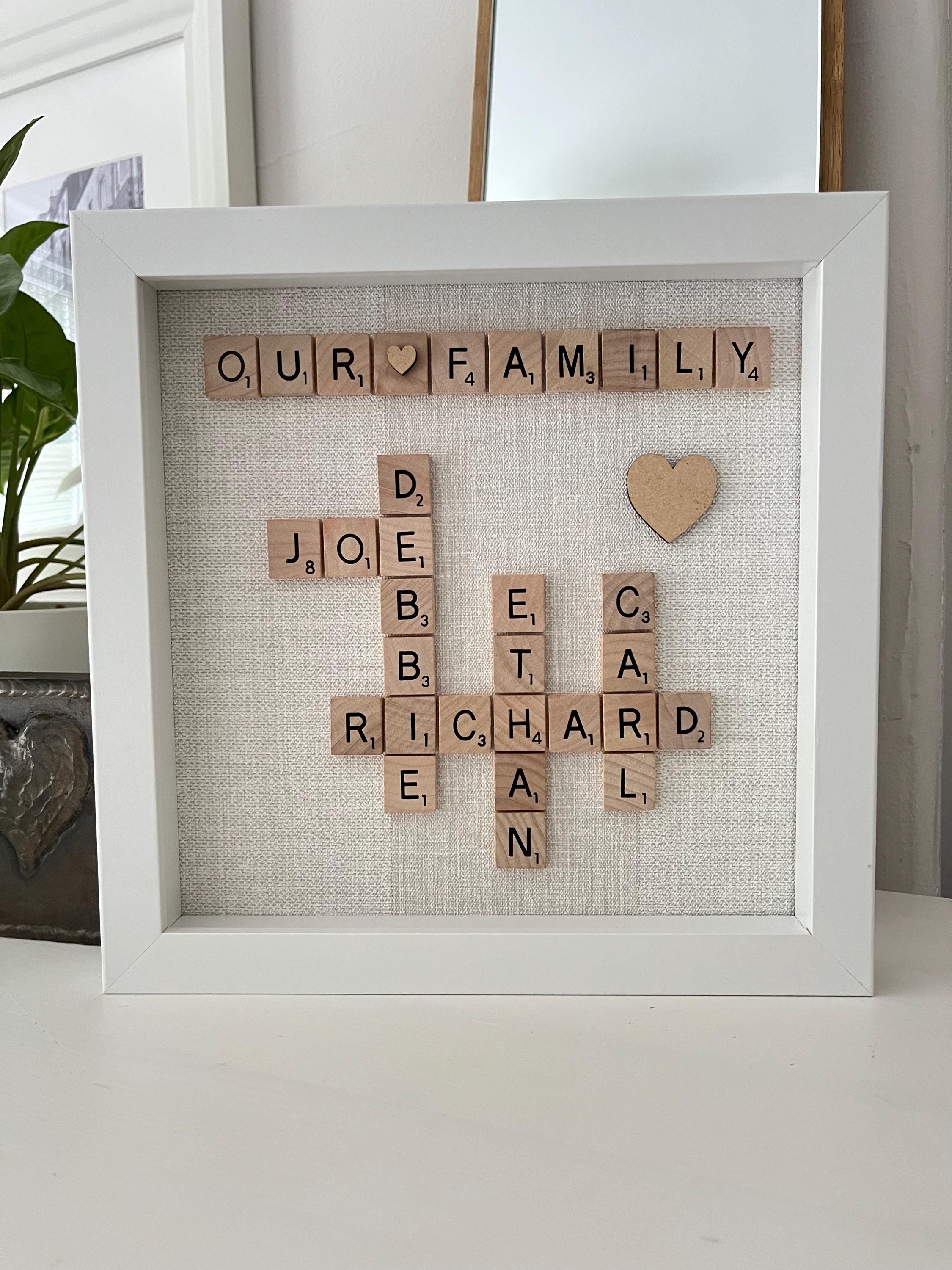 Daddy Scrabble Frame Scrabble Pictures Scrabble Frame Personalised Wall Art Family Gifts ...