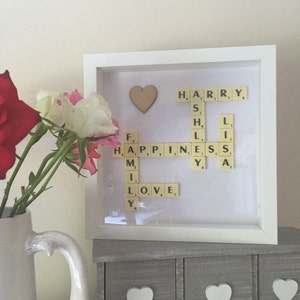 personalised Scrabble Picture Frame Gift Present