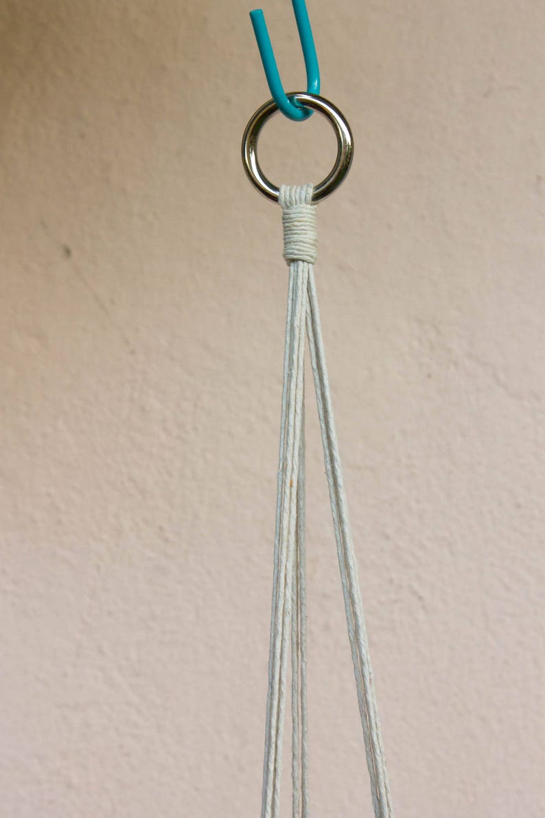 Modern Macrame Flat Knot Hanging Planter Etsy