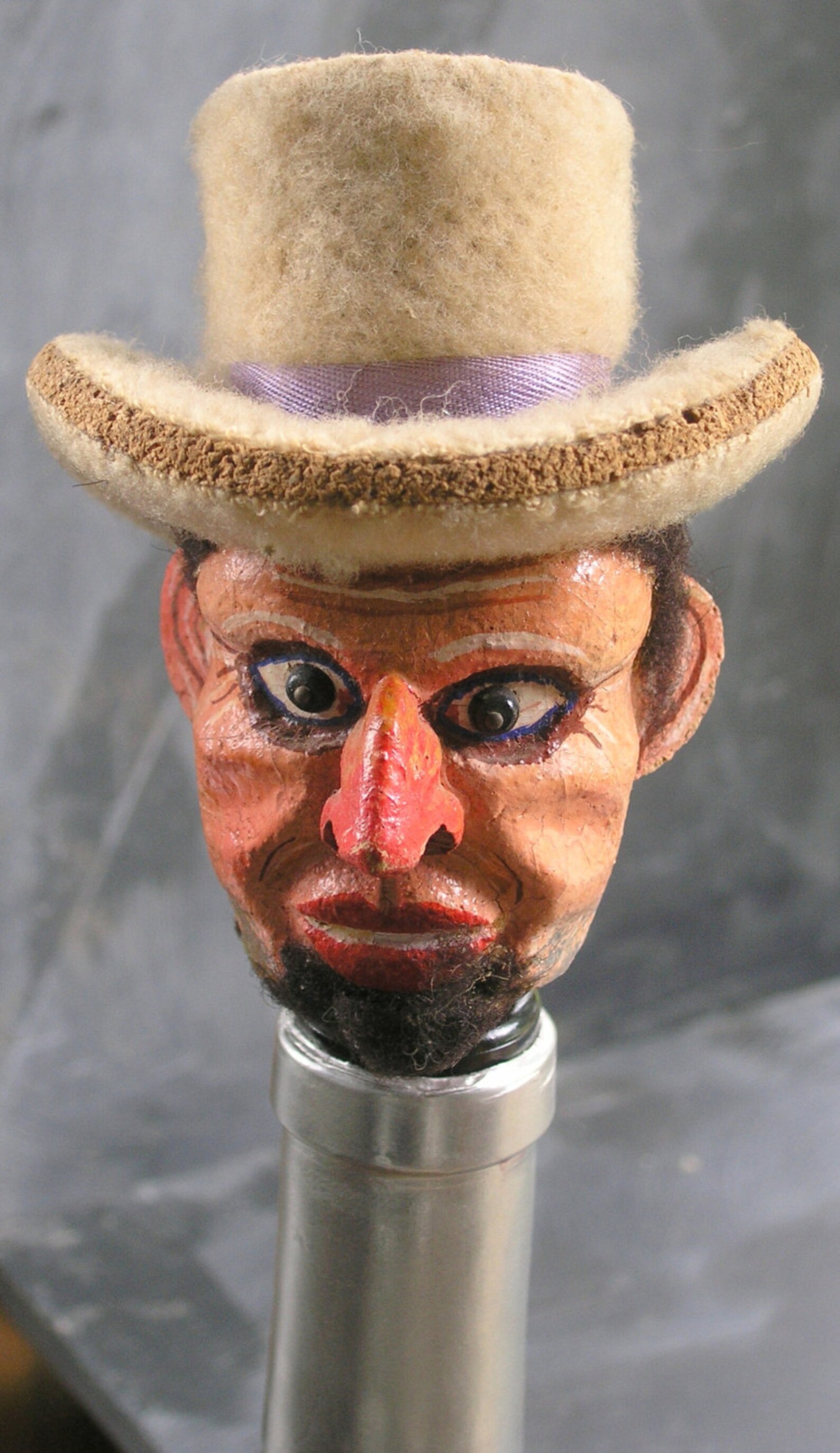 Vintage paper mache large head of cowboy/caballero cork with Etsy