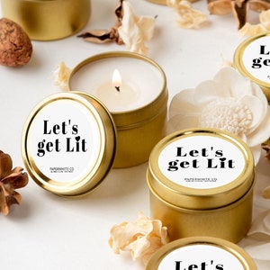 Bridesmaid Proposal Bridesmaid Candle Bridesmaid Gifts Personalized Bridesmaid Proposal Candle Day of Wedding Gifts Let's Get Lit Candle W17