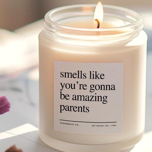Personalized New Parent Gift, Expecting Mom Funny Candle Gift for New Parents, Custom New Mom Gift