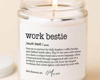 Coworker Gifts For Coworkers, Work Bestie Gift, Coworker Candle, Colleague Funny Coworker Gift, Work Friend Gifts, Work Bestie Candle F72