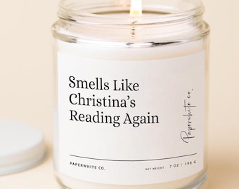 Custom Candle for Book Lovers, Perfect Literary Gift for Readers, Personalized Gift for Wife or Girlfriend F62