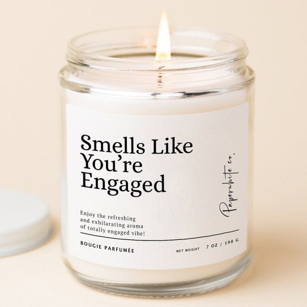 Engagement Candle Engagement Gift For Couple Newly Engaged Couple Gift Candle Engagement Gift For Her Smells Like You're Engaged Candle CW55