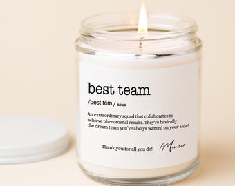 Corporate Gifts, Employee Appreciation Gift, Team Gifts, Team Appreciation, Employee Thank You Gifts, Best Team Personalized Candle F58