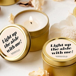 Bridesmaids Candle Bridesmaid Gifts Bridesmaid Proposal Small Bridal Party Gifts Bridesmaid Ask Gift Box Light Up Aisle With Me Candle W5