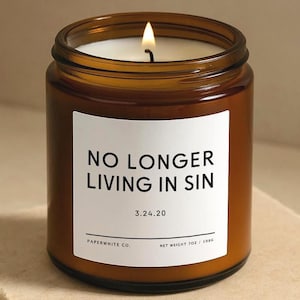 No Longer Living In Sin Wedding Gift, Personalized Surprise Gift for Groom, First Look Engagement, Gift For Couple, Anniversary, Bride AG51