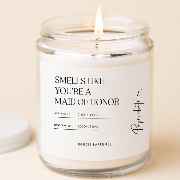 Maid Of Honor Candle MOH Gifts Will You Be My MOH Maid of Honor Proposal Box Gift Idea W63