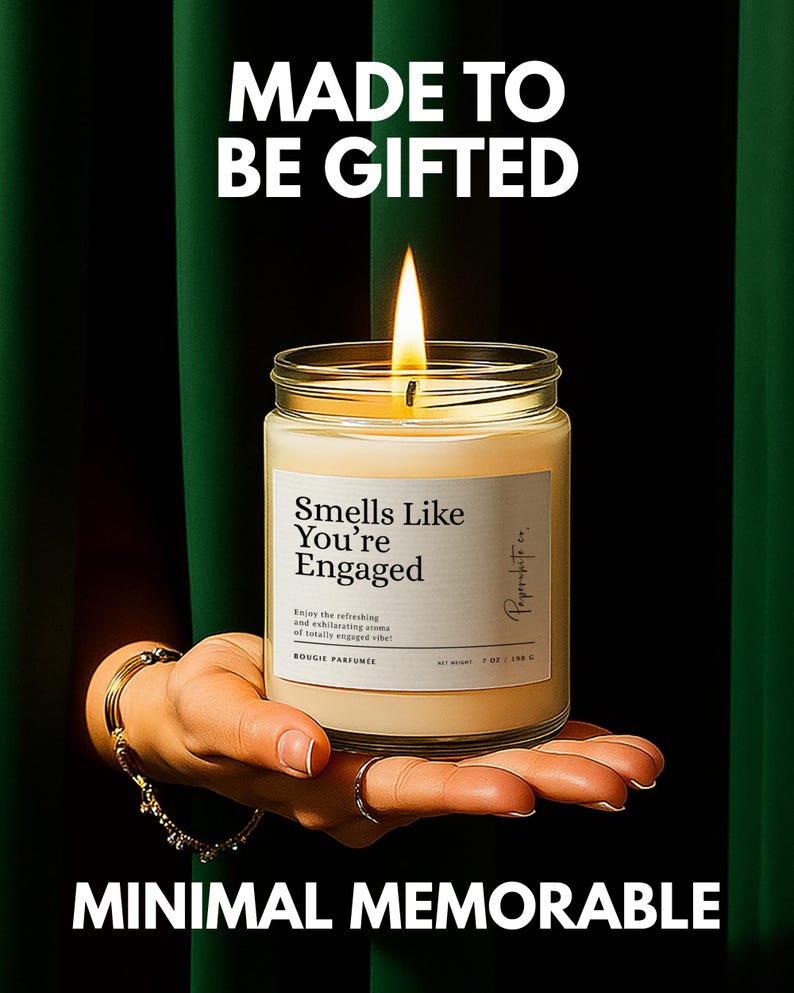 Engagement Gift Candle for Couples, Perfect for Newly Engaged, Smells Like You're Engaged Candle W55 image 2