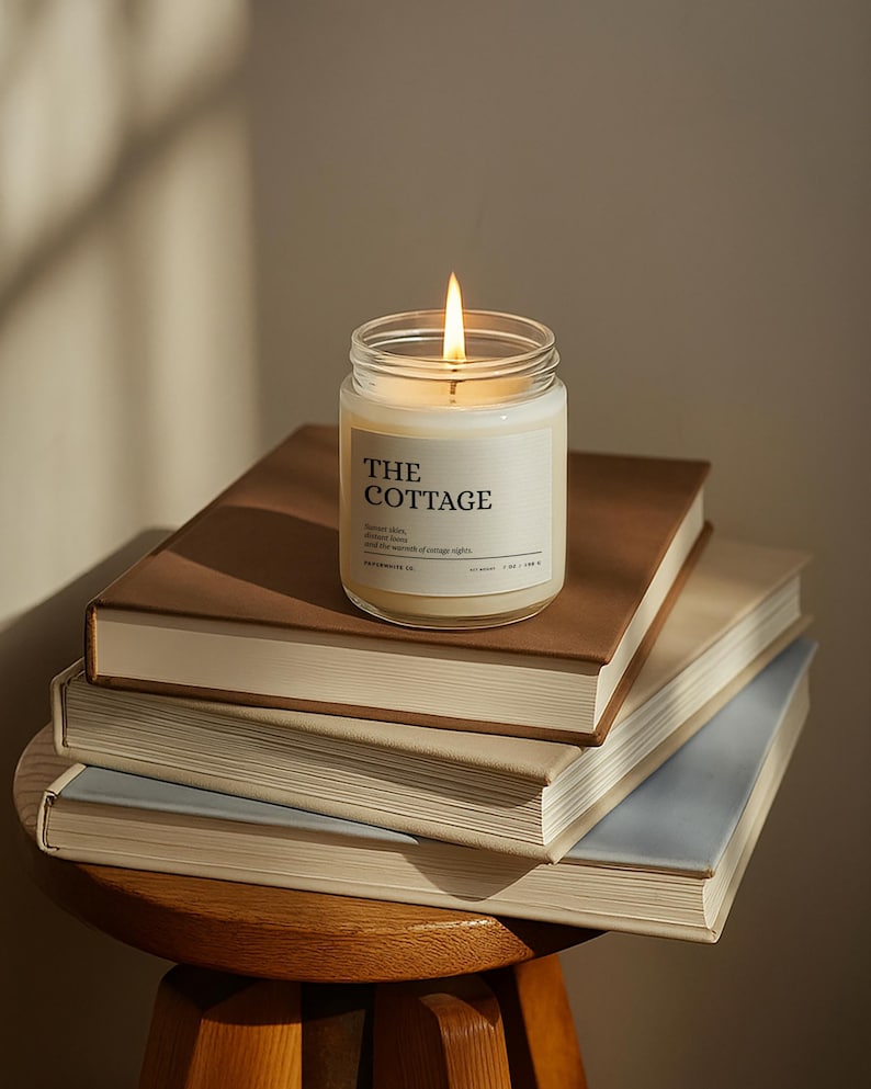 soft aesthetic reading candle