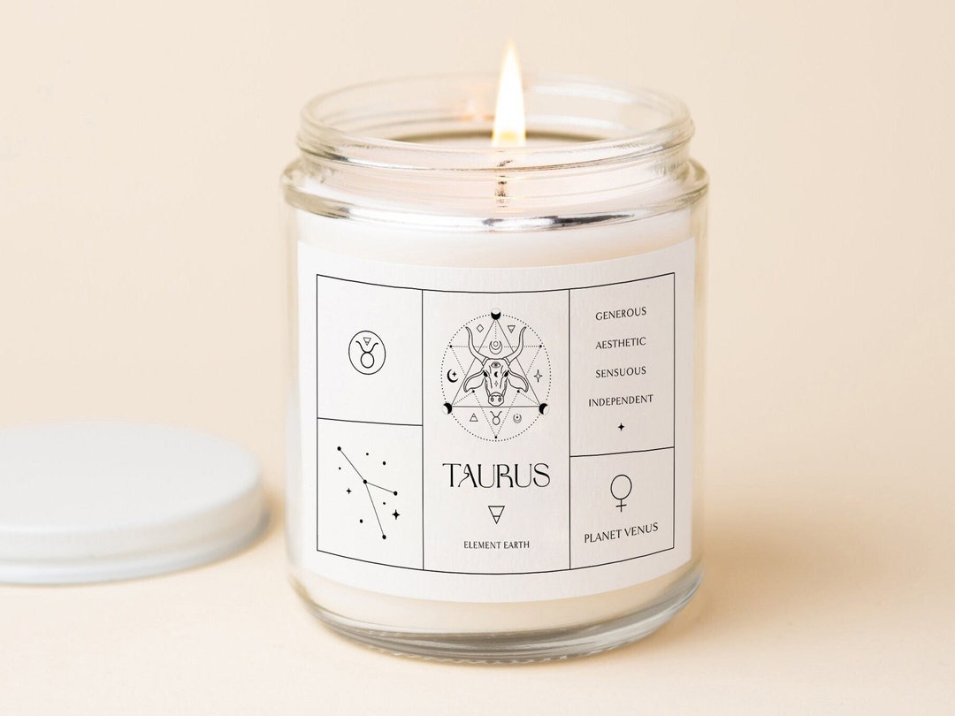 Taurus Gift Taurus Candle Birth Month Candle Gifts for Her Taurus