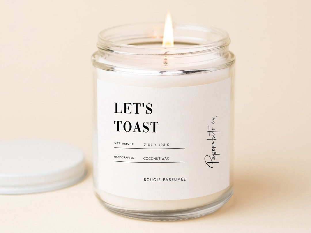 Let's Toast Candle Bridesmaid Gifts, Bridesmaid Candle, Bridesmaid