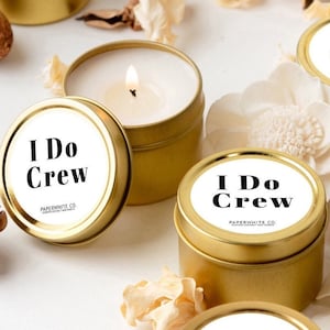 Bridesmaid Candles - I DO Crew Bridesmaid Gifts Ideas, Bridesmaid Proposal, Bridal Party Gift W18