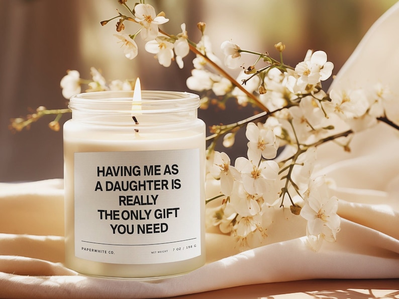 Mother's Day Gift For Mom from Daughter, Having Me As A Daughter Candle Sarcastic Mom Gift Scented Candle Friend Gift Funny Gift For Mom F44 image 7