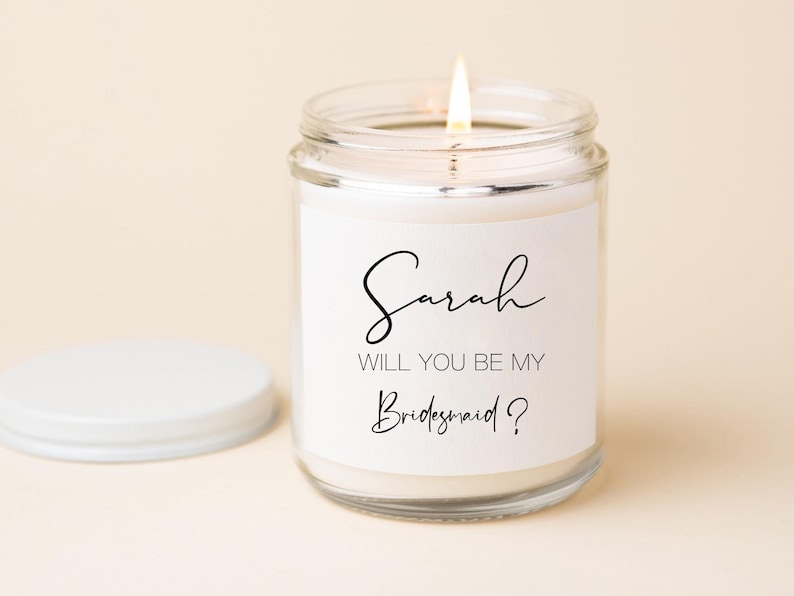 Personalized Bridesmaid Candle