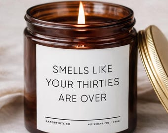 Bougie personnalisée pour le 40e anniversaire d'une sœur - Cadeau humoristique pour sa meilleure amie - Cadeau d'anniversaire pour femme - AH92