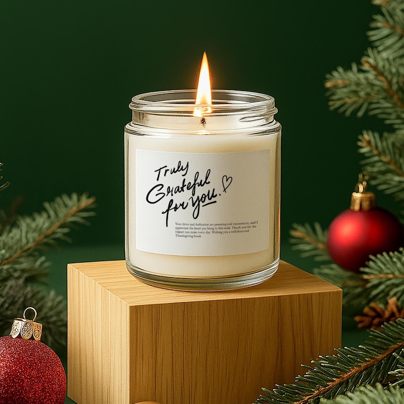 Thank You Gift For Employee Appreciation Custom Candle, Coworker Gift, Client, Staff, Team Appreciation, Best Team Personalized Candles F71 image 13