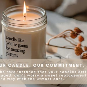 Personalized New Parent Gift, Expecting Mom Funny Candle Gift for New Parents, Custom New Mom Gift
