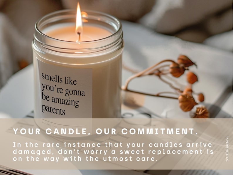Personalized New Parent Gift, Expecting Mom Funny Candle Gift for New Parents, Custom New Mom Gift