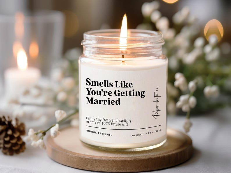 engagement candle for engagement gift