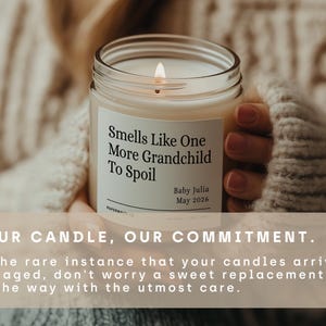 Pregnancy Reveal Custom Gift Candle, Pregnancy Announcement Gift Baby Announcement Candle, Gift for Grandparents for Parents Baby Reveal