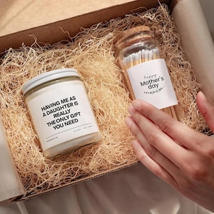 Mother's Day Gift Box, Personalized Spa Basket, Candle Set, Daughter Birthday Bundle F44M9