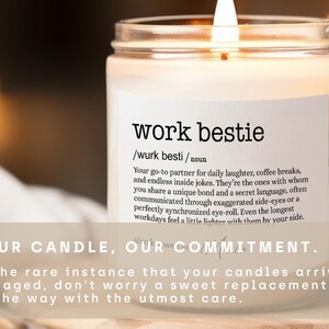Work Bestie Candle, Coworker, Friend, Best Friend At Work Gift, New Job, Leaving Job