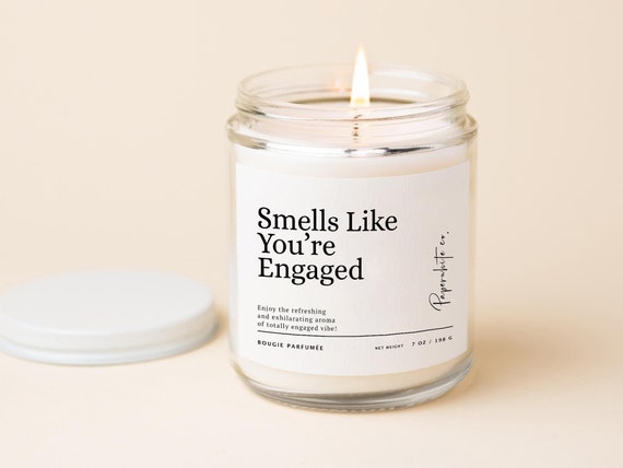 Engagement Candle, Engagement Gift For Couple, Newly Engaged Couple Gift, Engagement Gift For Her, Smells Like You're Engaged Candle W55