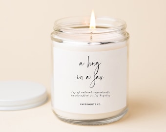 A Hug In Jar Candle Friendship Gifts Best Friend Gift Friendship Candles Gift For Her Hug Candle Comforting Cozy Candle Self Care Gift F02